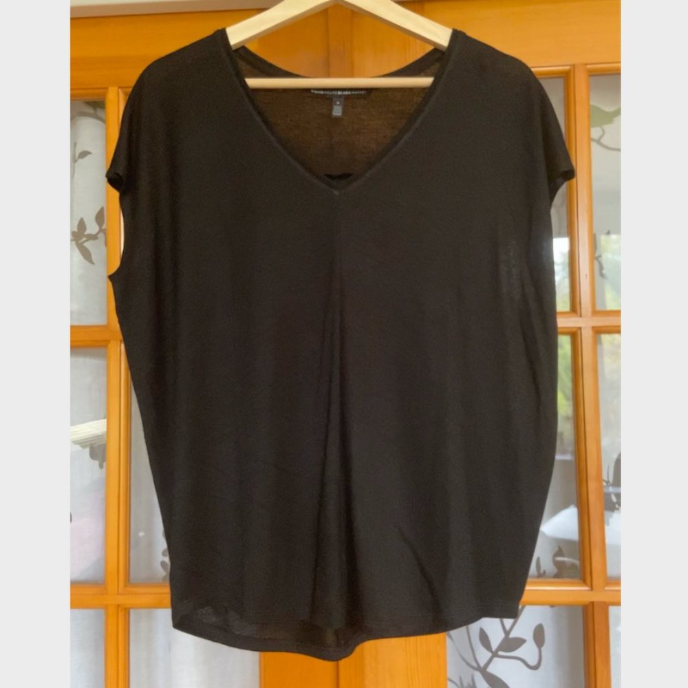 White House Black Market Black Jetsetter Tee